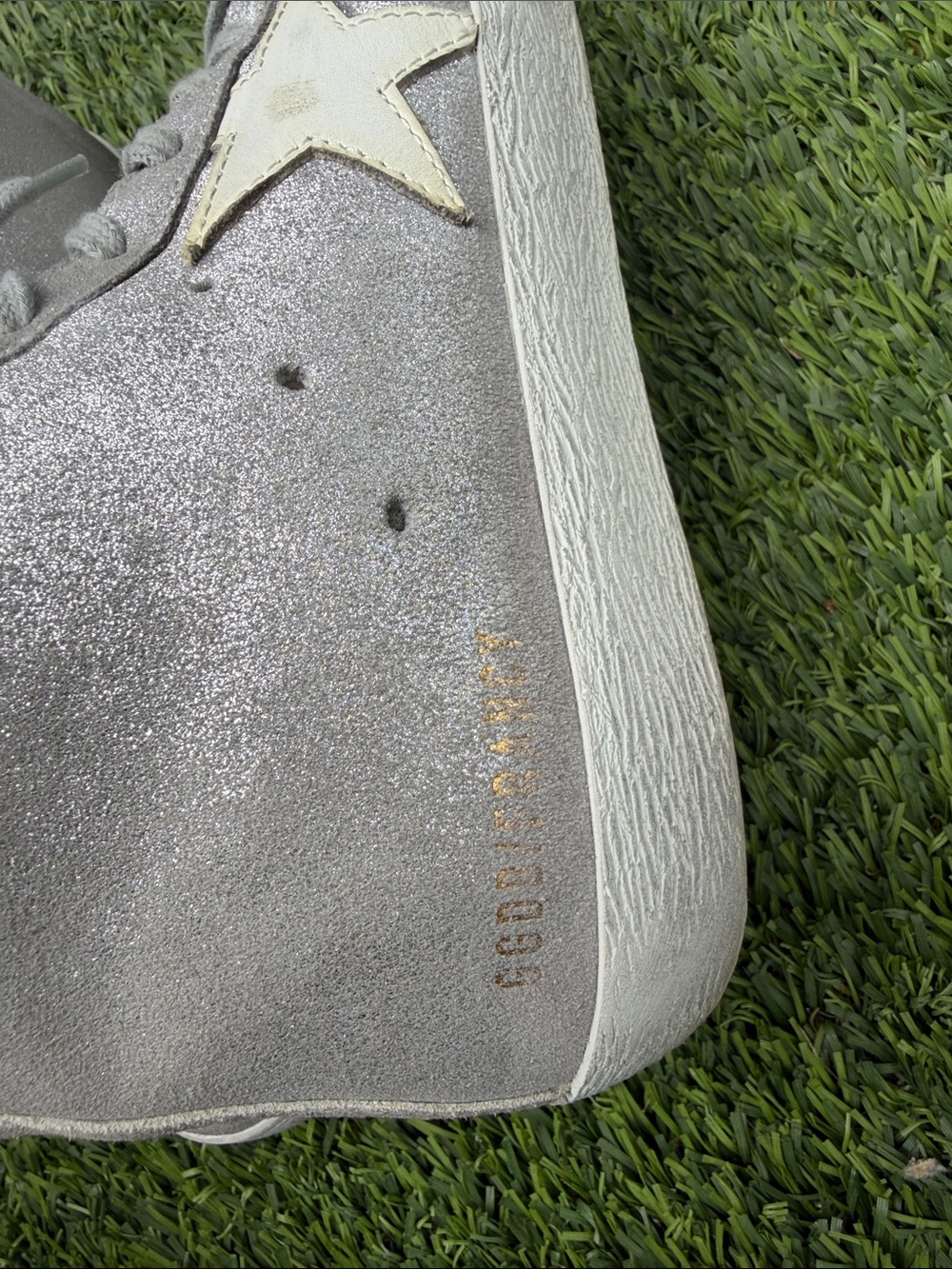 Golden Goose Silver High-Top Sneakers with Star - Picture 8 of 8